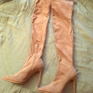 COPY - Beautiful Suede Thigh High Pointed Toe Boots